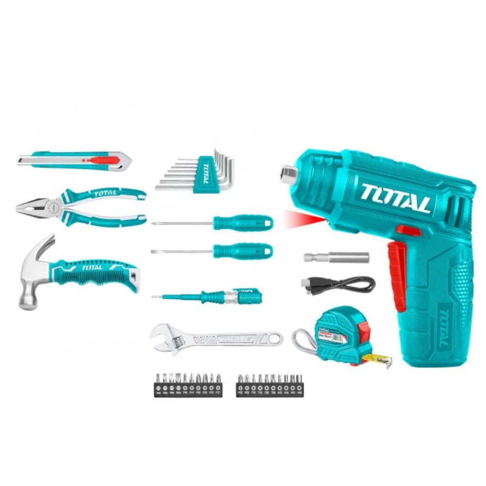 Malette à outils + visseuse 38 pcs TOTAL