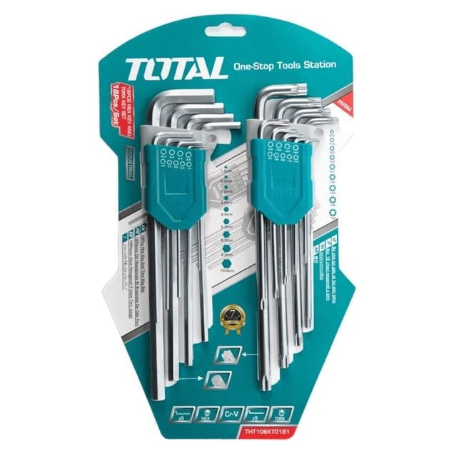 Jeu clé à lan+torex 18PCS TOTAL