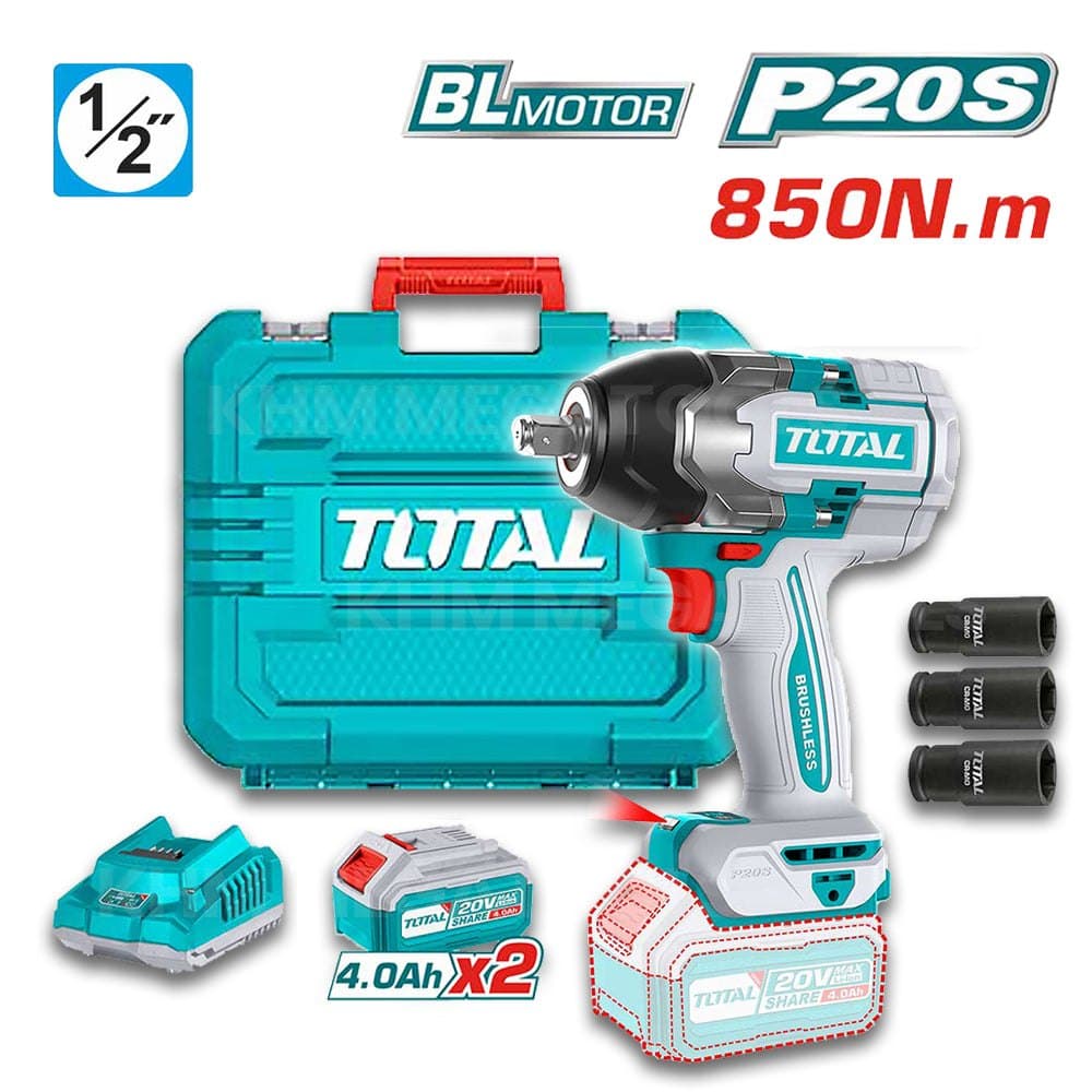 Clé à choc 20V 850NM TOTAL